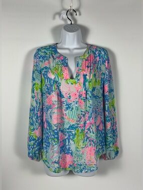 Lilly Pulitzer Vibrant Colby Top Women’s Size XS